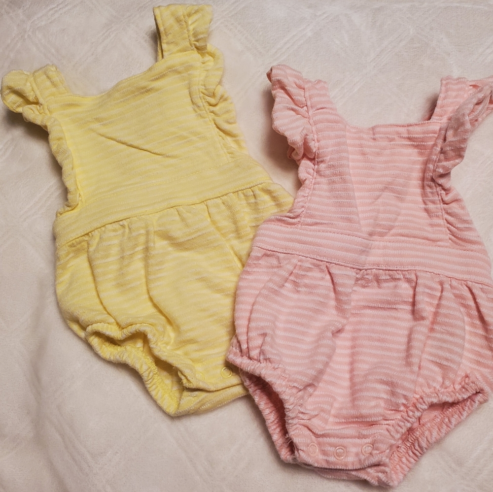 Baby Cat and Jack newborn girl rompers
